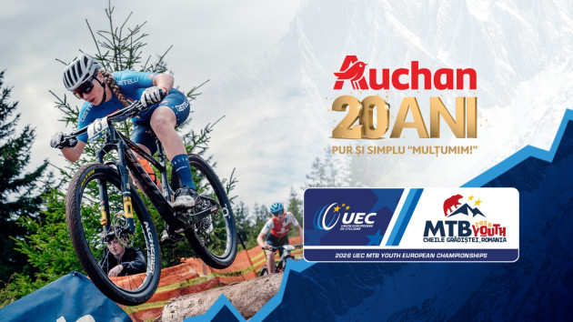 Auchan susține viitorii campioni ai ciclismului european la Cheile Grădiștei, gazda Campionatului European de MTB pentru Tineret
