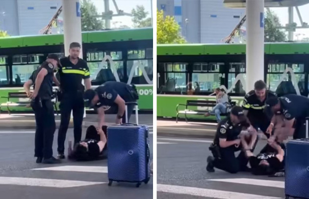 Un caz de Psihiatrie în Gara Braşov. Scene ascunse de Poliţie care au inflamat imaginaţia publică: adolescentă târâtă pe jos şi încătuşată în Gara Braşov
