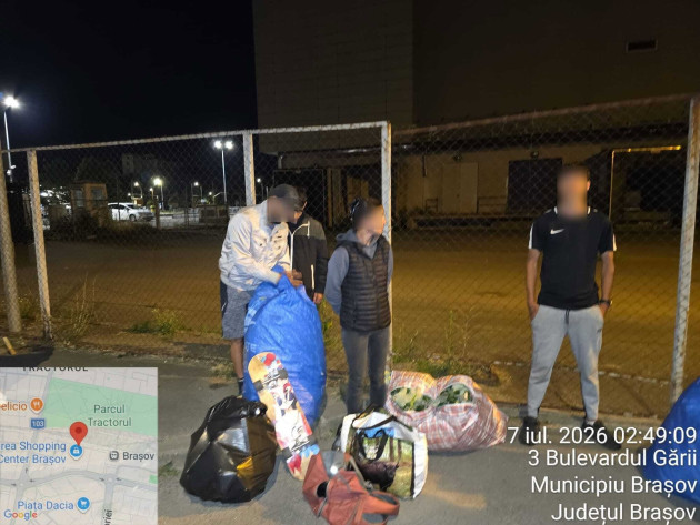 La 3 noaptea, culegătorii nu dorm. Grup de persoane cu bagaje suspecte în zona Gării Brașov
