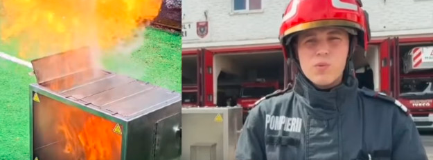 „Desktop Flashove”, doar la Brașov. Instruiește pompierii militari, reproduce evoluția unui incendiu într-un spațiu închis
