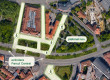 Braşovul, noul centru: Parcul Central - extins, parcările de la Prefectură, Modarom, Unirea, Poştă, Primărie, AJOFM, Biblioteca Judeţeană  - pietonale