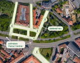 Braşovul, noul centru: Parcul Central - extins, parcările de la Prefectură, Modarom, Unirea, Poştă, Primărie, AJOFM, Biblioteca Judeţeană  - pietonale