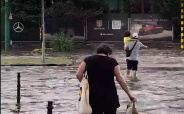 Un mic potop, noroc că natura nu și-a vărsat furia peste Brașov prea mult