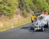 Asfalt ca-n palmă pe drumul de Buzău