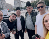 Prezenţă tricoloră la protestul oierilor. Soţia lui Dorin Lazăr Maior s-a declarat „fată de cioban”