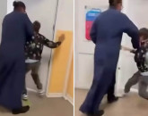 Profesor de Religie, filmat cum scoate forţat un elev din clasă