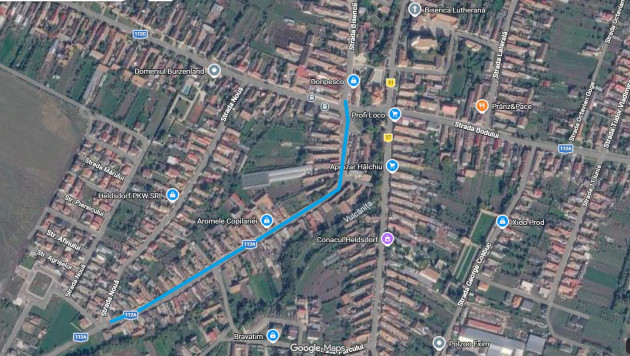 Un sector din strada Morii din Hălchiu, închis în perioda 1 - 15 octombrie. Compania Apa Brașov lucrează la rețelele de apă și canalizare

