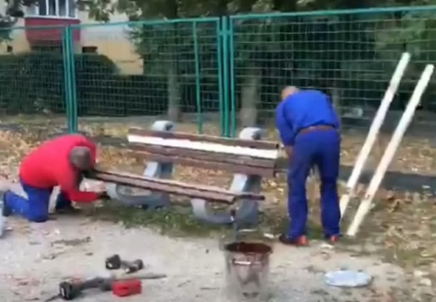 Reparații la mai multe spații publice din cartierul Astra. În parcurile și locurile de joacă se lucrează la alei și la mobilier