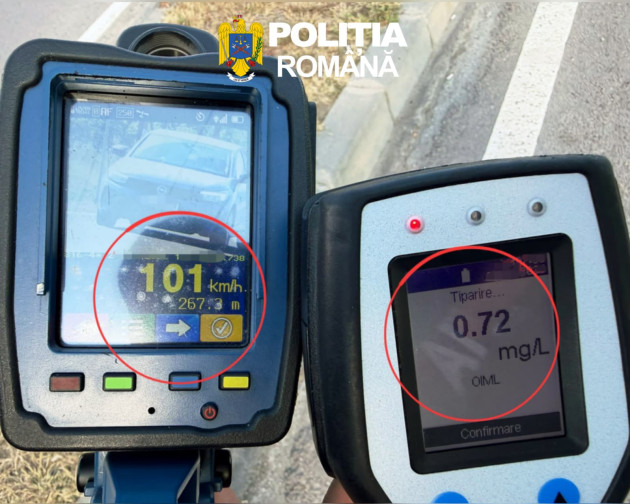 Din Constanța, se „distra” prin Brașov: 101 km/h, 0,72 la mie 