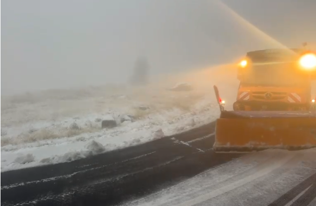 Zile de iarnă adevărată pe DN7C. DRDP Brașov: treceți la cauciucurile de iarnă sau evitați tronsonul