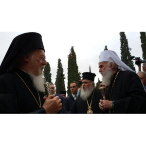 Patriarhul Ecumenic şi  Patriarhul Irineu au plantat  un măslin în Tesalonic