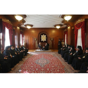 Întrevedere între Patriarhul Bartolomeu  şi Preşedintele Greciei
